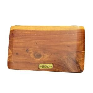 Meramec Caverns Missouri Stanton MO Wood Souvenir Box Trinket Jewelry VTG READ